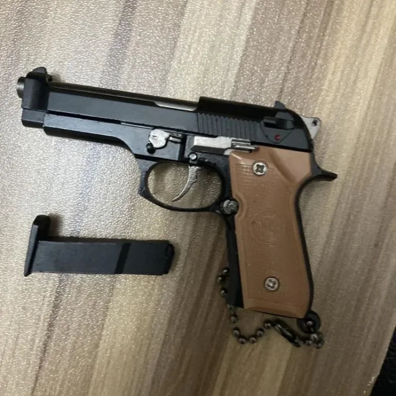 1:3 Alloy M92 Pistol Keychain Fidget Toy by HitMyNeed