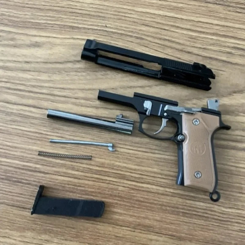 1:3 Alloy M92 Pistol Keychain Fidget Toy by HitMyNeed