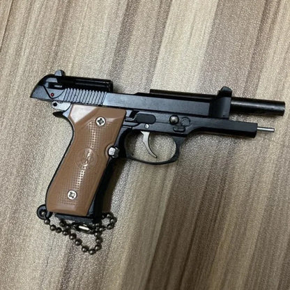 1:3 Alloy M92 Pistol Keychain Fidget Toy by HitMyNeed