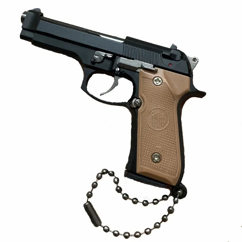 1:3 Alloy M92 Pistol Keychain Fidget Toy by HitMyNeed