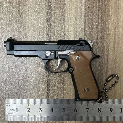 1:3 Alloy M92 Pistol Keychain Fidget Toy by HitMyNeed