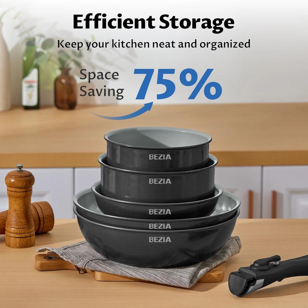 13-Piece Induction Ceramic Nonstick Cookware Set by HitMyNeed