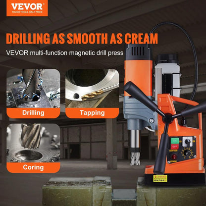 1300-1550W Magnetic Drill Press with 1-Second Bit Release by HitMyNeed