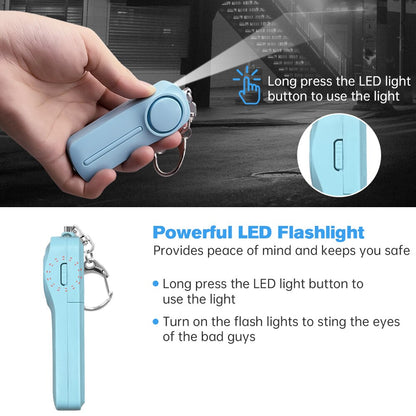 130dB Personal Security Alarm Keychain with LED Light by HitMyNeed