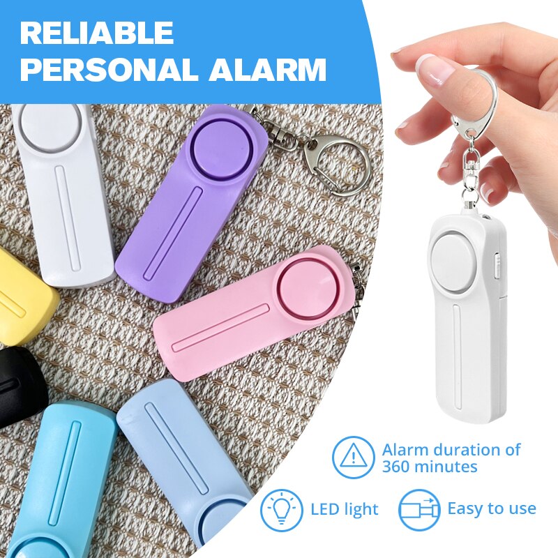 130dB Personal Security Alarm Keychain with LED Light by HitMyNeed