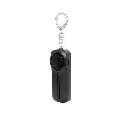 130dB Personal Security Alarm Keychain with LED Light black by HitMyNeed