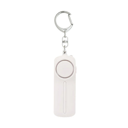 130dB Personal Security Alarm Keychain with LED Light white by HitMyNeed