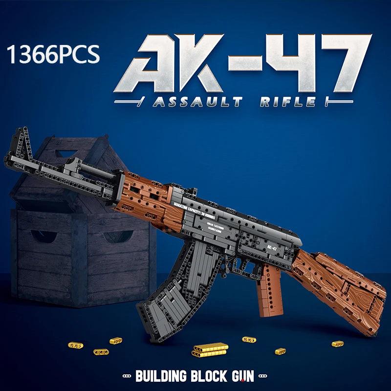 1366-Piece AK47 Rifle Building Block Model Toy by HitMyNeed