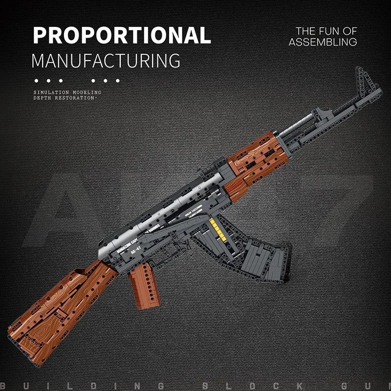 1366-Piece AK47 Rifle Building Block Model Toy by HitMyNeed