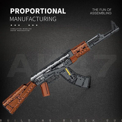 1366-Piece AK47 Rifle Building Block Model Toy by HitMyNeed