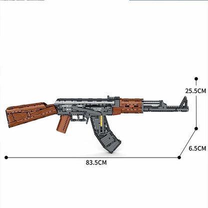 1366-Piece AK47 Rifle Building Block Model Toy by HitMyNeed