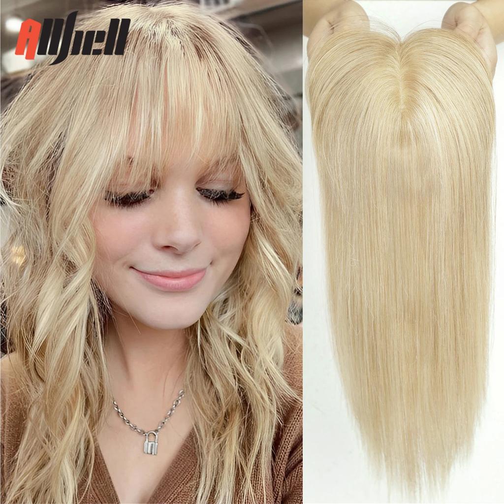 14" Brown Ombre Remy Human Hair Topper with Bangs hrfk004-1-14in by HitMyNeed