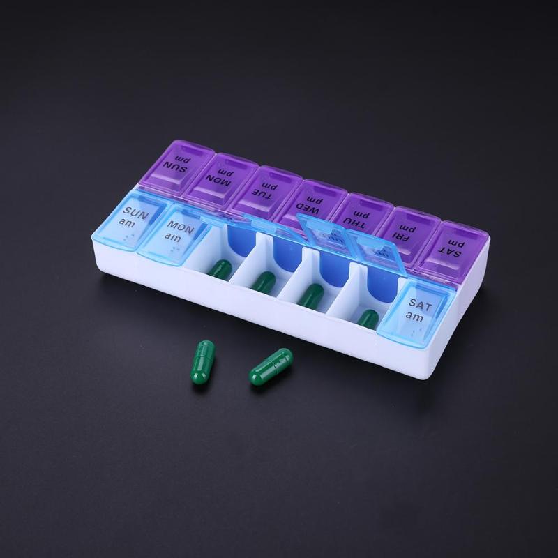 14-Grid Weekly Medicine Organizer Pill Box by HitMyNeed