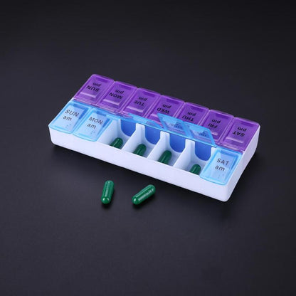 14-Grid Weekly Medicine Organizer Pill Box by HitMyNeed