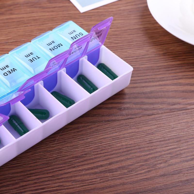14-Grid Weekly Medicine Organizer Pill Box by HitMyNeed