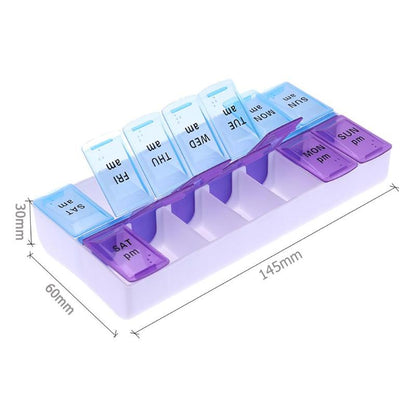 14-Grid Weekly Medicine Organizer Pill Box by HitMyNeed