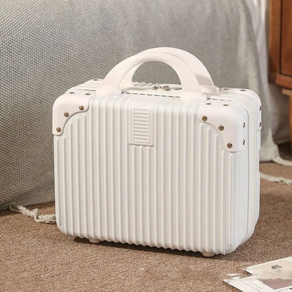 14 inch Mini Travel Makeup Suitcase with Lock 10.0 by HitMyNeed