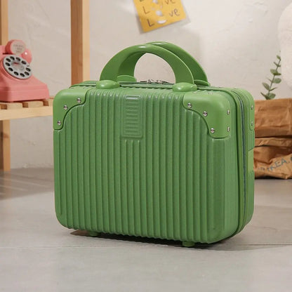 14 inch Mini Travel Makeup Suitcase with Lock 11.0 by HitMyNeed