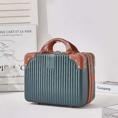 14 inch Mini Travel Makeup Suitcase with Lock 13.0 by HitMyNeed