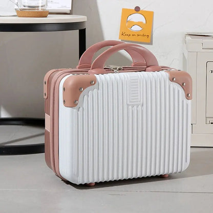 14 inch Mini Travel Makeup Suitcase with Lock 14.0 by HitMyNeed