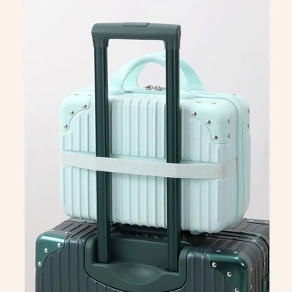 14 inch Mini Travel Makeup Suitcase with Lock by HitMyNeed