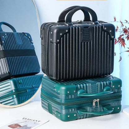 14 inch Mini Travel Makeup Suitcase with Lock by HitMyNeed