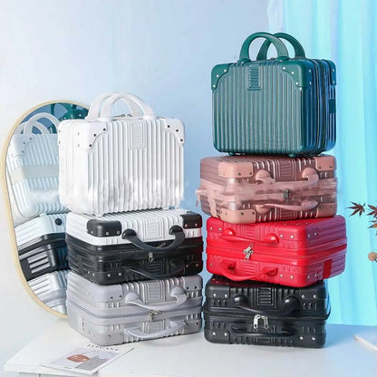 14 inch Mini Travel Makeup Suitcase with Lock by HitMyNeed