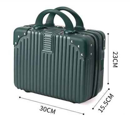 14 inch Mini Travel Makeup Suitcase with Lock by HitMyNeed