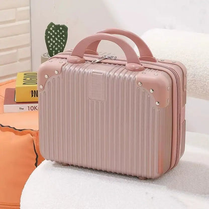 14 inch Mini Travel Makeup Suitcase with Lock 3.0 by HitMyNeed