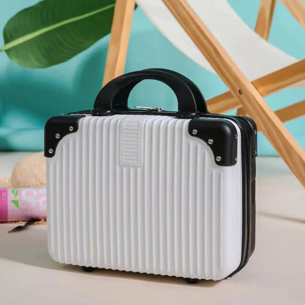 14 inch Mini Travel Makeup Suitcase with Lock 7.0 by HitMyNeed