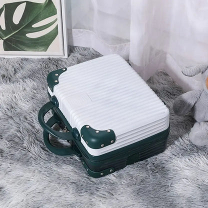 14 inch Mini Travel Makeup Suitcase with Lock 8.0 by HitMyNeed