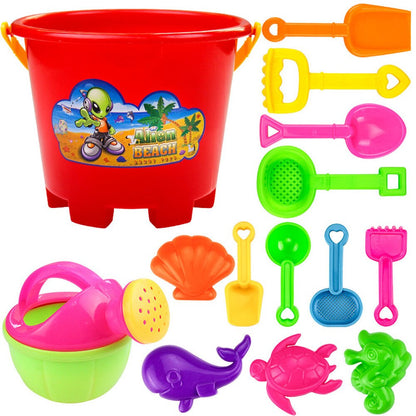 14-Piece Beach Toy Set with Pail and Sand Tools by HitMyNeed