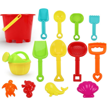 14-Piece Beach Toy Set with Pail and Sand Tools by HitMyNeed