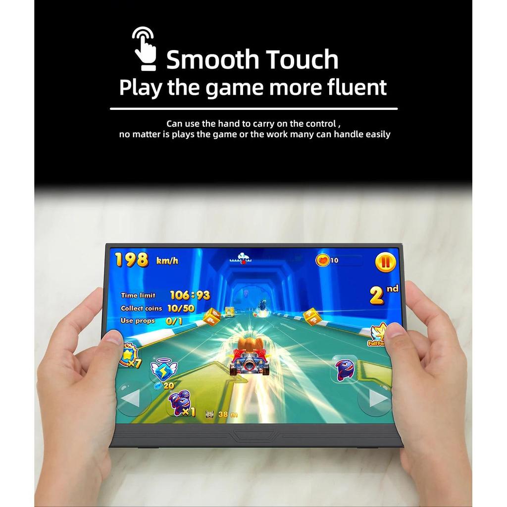 14" Portable Touchscreen Monitor 1080p USB-C HDMI by HitMyNeed