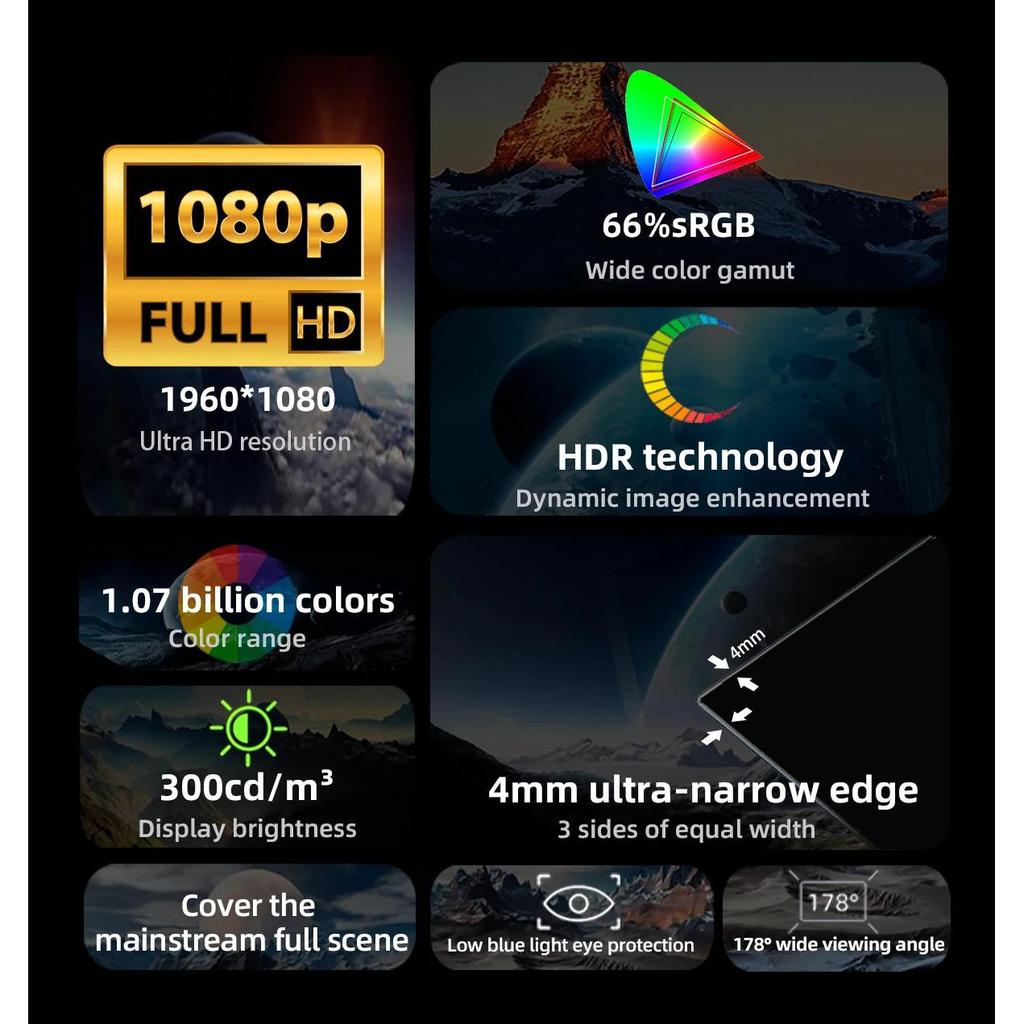 14" Portable Touchscreen Monitor 1080p USB-C HDMI by HitMyNeed