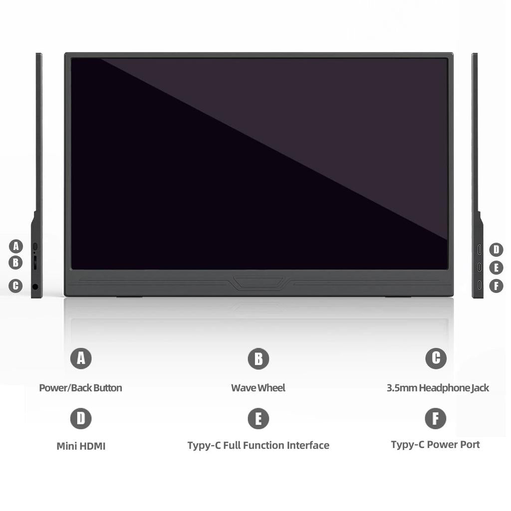 14" Portable Touchscreen Monitor 1080p USB-C HDMI by HitMyNeed