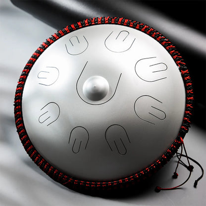 14" Steel Tongue Drum D Minor 9-Note with Mallets by HitMyNeed