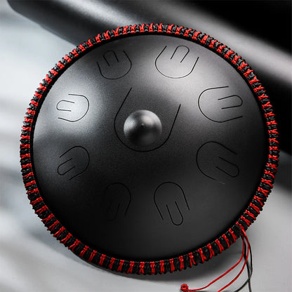 14" Steel Tongue Drum D Minor 9-Note with Mallets by HitMyNeed