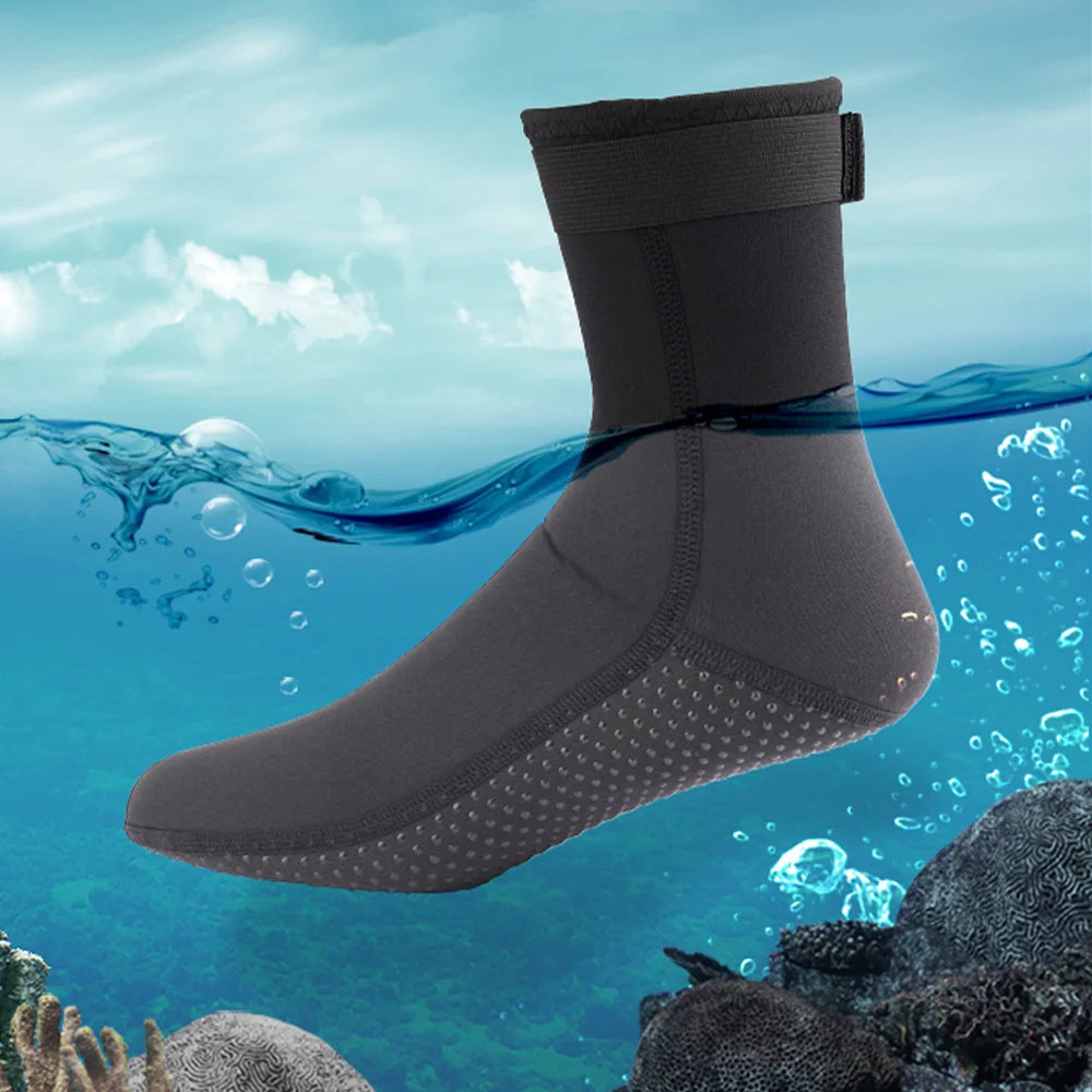 3mm Neoprene Non-Slip Diving Socks for Adults
