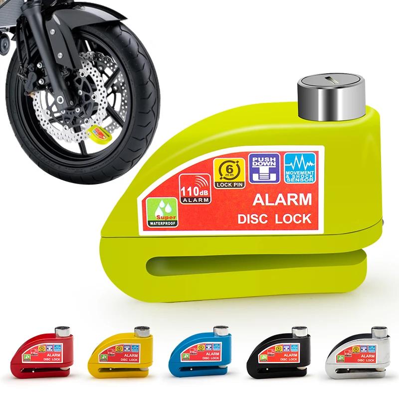 Motorcycle Disc Brake Lock with Alarm and Reminder Cable