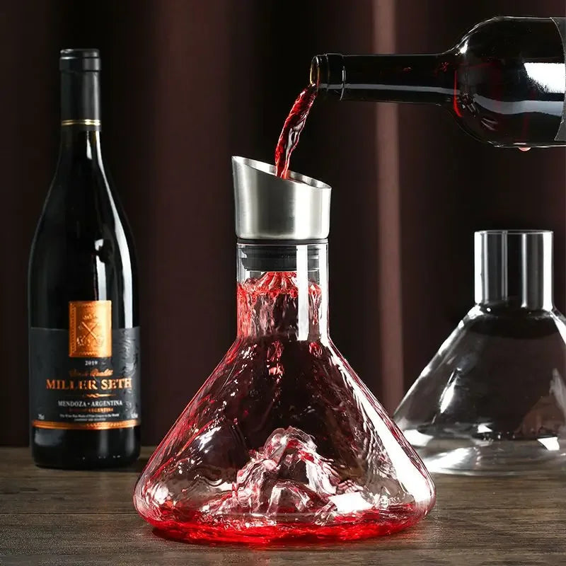 1.5L Lead-Free Crystal Wine Decanter Iceberg Design