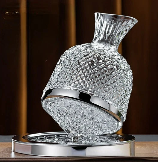 360 Rotating Crystal Wine Decanter 1500ml