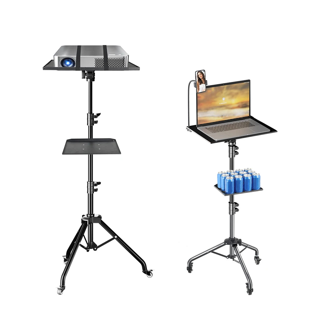 145cm Adjustable Projector & Laptop Tripod Stand Desk 145cm-with-wheels by HitMyNeed
