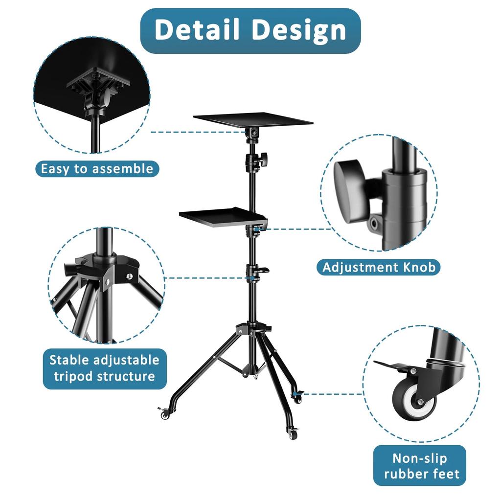 145cm Adjustable Projector & Laptop Tripod Stand Desk by HitMyNeed