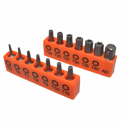 14pcs Torx Security Bit Set T5-T40 with 1/4" Adapter by HitMyNeed