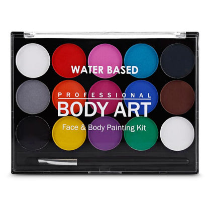15-Color Washable Face and Body Paint Palette by HitMyNeed