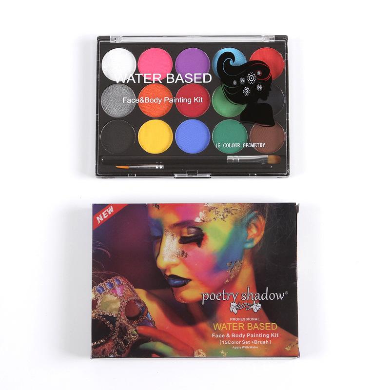 15-Color Washable Face and Body Paint Palette by HitMyNeed