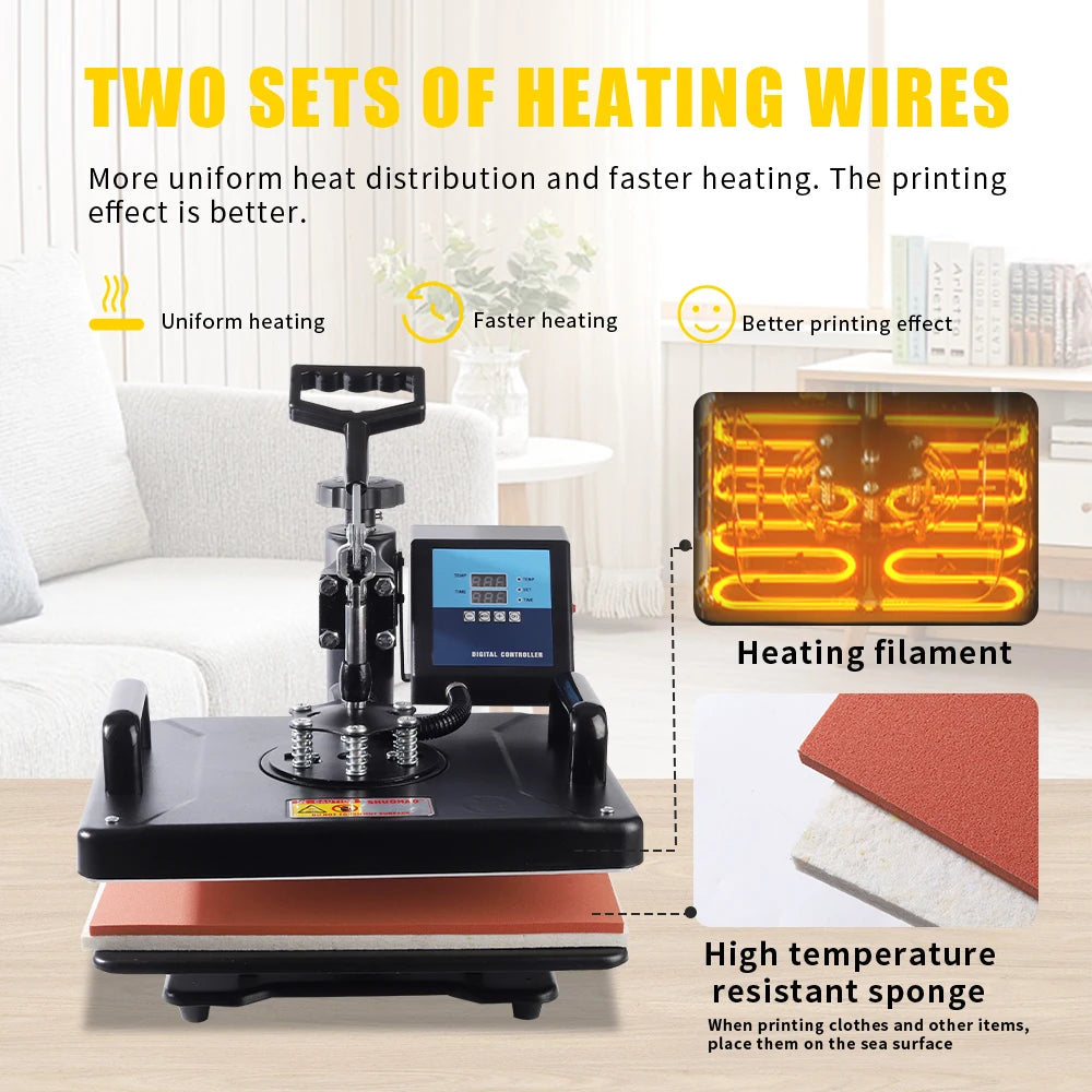 15-in-1 Multifunction Sublimation Heat Press Combo by HitMyNeed