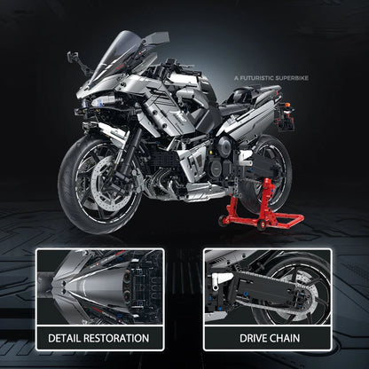 1:5 Racing Motorbike MOC Building Set 2156pcs by HitMyNeed