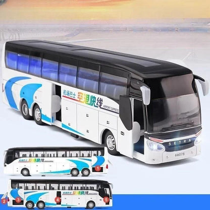 1:50 Diecast Bus Toy with Pull-Back, Lights & Sound airport-express by HitMyNeed